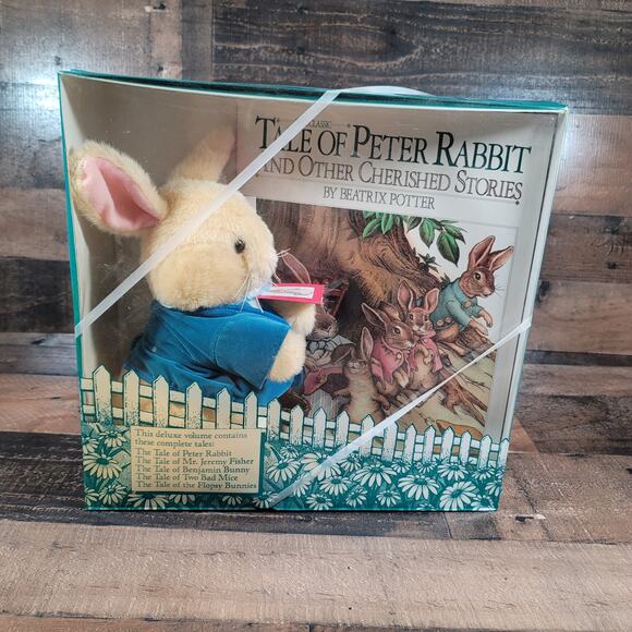 The Classic Tale of Peter Rabbit & Other Cherished Stories W Peter Rabbit Plush - Picture 1 of 7